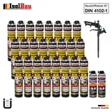 Brandschutzschaum B1 Bauschaum 24x750ml 2x Reiniger Montageschaum Schaum Pistole