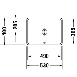 Duravit Starck 3 Unterbauwaschtisch 53 x 36,5 cm (0305490000)