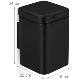 Relaxdays Kosmetikeimer 3 l Schwarz