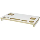 [en.casa] Monitorständer Tjele 54 x 30 x 7 cm Weiß