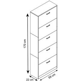 VCM Sipos XL 59 x 170 x 22 cm antharzit