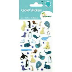 Maildor 10x Cooky, 1 Stickerbogen 7,5x12cm, Packeis - Mehrfarbig CY061O