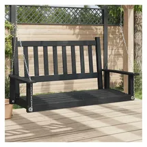 vidaXL Hollywoodschaukel Schwarz 3-Sitzer