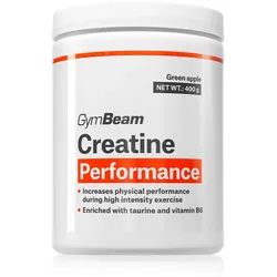 GymBeam Creatine Performance Pulver zur Unterstützung der sportlichen Leistung Geschmack Green Apple 400 g