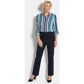 GOLDNER Hemdbluse mit Streifenmuster Blau 38