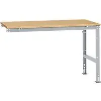 Manuflex Ansatztisch UNIVERSAL Standard, Tischplatte Multiplex, 1500x1000, alusilber