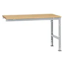 Manuflex Ansatztisch UNIVERSAL Standard, Tischplatte Multiplex, 1500x1000, alusilber