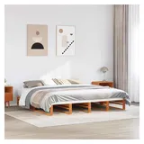 vidaXL Massivholzbett 180 x 200 cm Braun