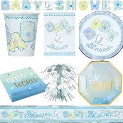 Baby Party Deko Junge hellblau Dekoration Partyset Babyshower