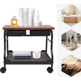 dgjmuu Fußbad Spa Wagen mit klappbarer Tischplatte und kleinen Lenkrollen, für Fußstütze Pediküre Maniküre Funiture Massage Tisch Fußstütze Stand