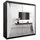 abiks möbel Schwebetürenschrank MONACO 200 x 200 x 62 cm Schwarz/Weiß