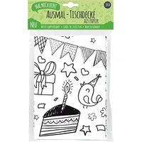 Papier - Tischdecke Zum Ausmalen, Motiv Happy Birthday