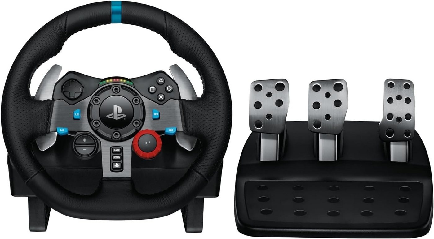Logitech G29 Driving Force Lenkrad mit Pedalen Rennlenkrad Gaming-Lenkrad (Set, für PS3, PS4, PS5 und PC) schwarz