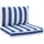 vidaXL Palettenkissen 2 St. 120 x 80 x 10 cm Blau/Weiß Gestreift