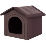 Hundehütte Hundehöhle Hundebett Hundehaus Katzenhöhle mittle L - 52x46 cm Dunkelbraun