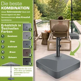 tillvex Schirmständer Granit Metall 37 Liter Silber