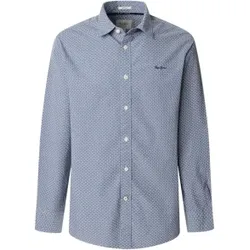 Pepe Jeans für Herren. PM308827 Alonso blaues Hemd (XL), Lässig, Baumwolle, Langarm, Nachhaltig
