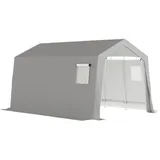 ComfortXL Gerätehaus, Hellgrau, Metall, 300x255x447 cm, Aufbewahrung & Schutzhüllen, Geräteschuppen