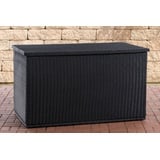 CLP Auflagenbox Comfy Rundrattan, Kissenbox aus Polyrattan schwarz