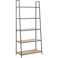 Actona Mid.you Regal, Schwarz, Eiche, Holz, Wildeiche, 77x174.5x36 cm, Reach, Wohnzimmer, Regale, Bücherregale