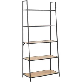 Actona Mid.you Regal, Schwarz, Eiche, Holz, Wildeiche, 77x174.5x36 cm, Reach, Wohnzimmer, Regale, Bücherregale