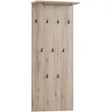 Schildmeyer MÖBELPARTNER Wandgarderobe Cosmo 152795 eiche Holz 9 Haken 50,0 x 110,6 cm