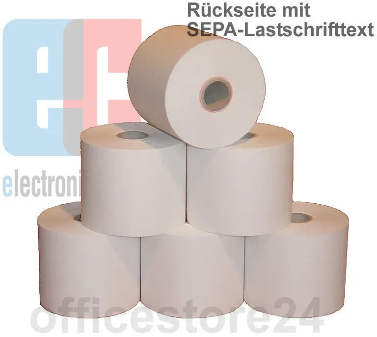 EC-Thermorollen, bedruckt - 57mm / 39 / 12mm - Karton á 50 Stück - BPA-frei