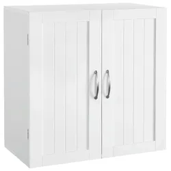 Yaheetech Wandschrank, Hängeschrank, Badezimmerschrank, Wandmontage, Medizinschrank mit höhenverstellbarer Regalebene, Badschrank, Doppeltür, Weiß