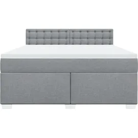 vidaXL Boxspringbett 180 x 200 cm Hellgrau