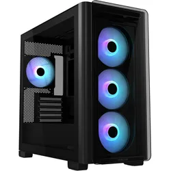 ASUS A23 PLUS TG ARGB microATX PC Gehäuse, schwarz