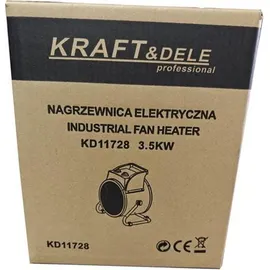 KRAFT&DELE Farelka Elektroheizung 3,5 kW Schwarz