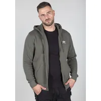 Alpha Industries Basic Zip Hoody SL" dark oliv, Größe L,