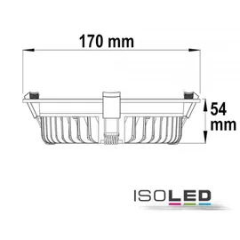 ISOLED LED Downlight 25W rund weiß