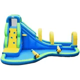 Costway Hüpfburg Wasserrutsche Spielpool Aufblasbare,