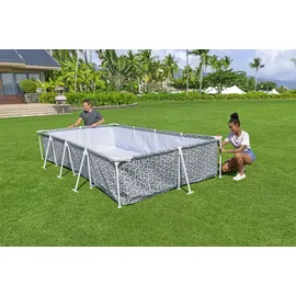 BESTWAY Steel Pro Frame Pool Set 366 x 201 x 66 cm inkl. Filterpumpe
