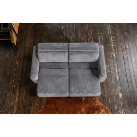 KAWOLA Sofa KIANA anthrazit Cord Relaxfunktion