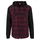 URBAN CLASSICS Hooded Ed Flanell Sweat Leeve Hemd Black / Bordeaux / Black L