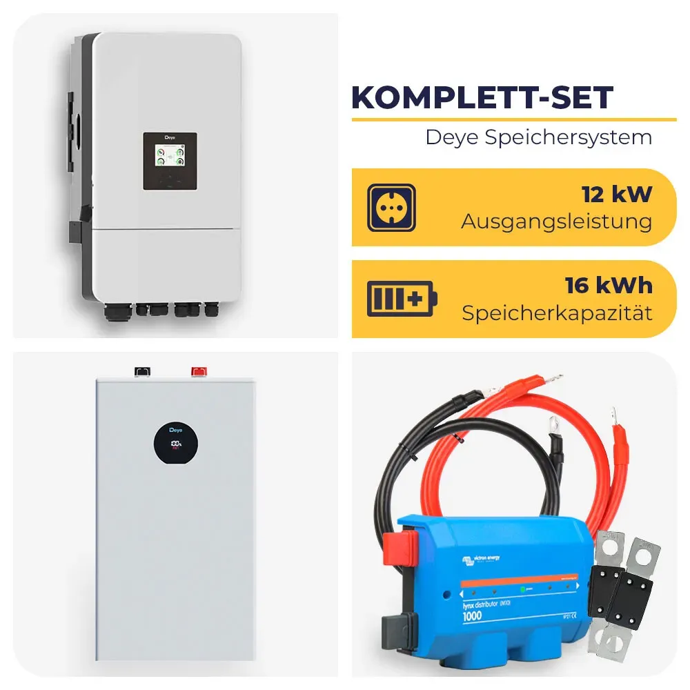 SET Deye SUN-12K-SG05LP3-EU-SM2 mit 1x Deye SE-F16 Batteriespeicher | 12 kW 16 kWh