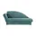 Nehl Liege Greta Mikrofaser 182 x 79 x 86 cm Türkis/Petrol mit Schlaffunktion
