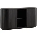Livetastic Sideboard 160 x 80 x 48 cm Schwarz