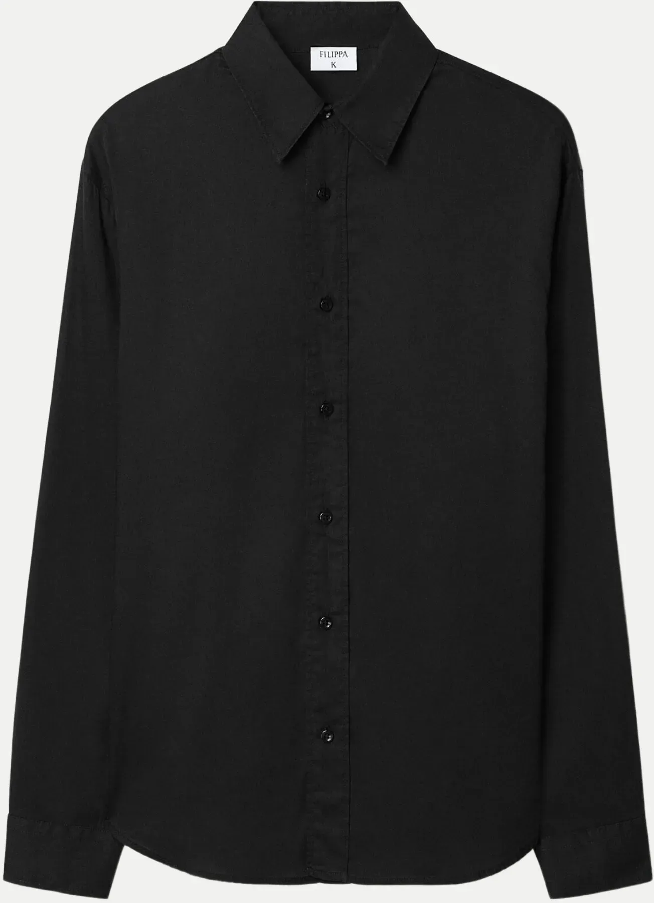 Relaxed-Fit Hemd Voile Schwarz 48