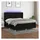 vidaXL Boxspringbett mit Matratze & LED Schwarz 180x200 cm Stoff