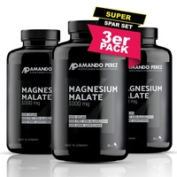 Amando Perez Magnesium Malat Tabletten VEGAN - 540 Stück je 1000 mg Magnesiummalat (450 mg hochdosiertes Magnesium) - Magnesium fürs Sport - Magnesium hochdosiert Kapseln - Magnesium Malate Tablette