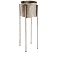 Haku-Möbel HAKU Möbel Pflanzenständer Dona 3 Metall bronze rund