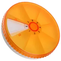 Runde Wochen Pillendose mit Transparentem Deckel, Tragbar, Orange