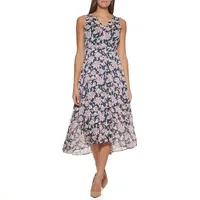 Tommy Hilfiger Damen Ärmellos Pretty Woman Dot Chiffon Maxi, Englsh RSE Ml, 46 - 44