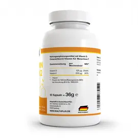 HEALTH+ Vitamin D & K2 Kapseln 90 St.