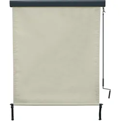 Mendler Vertikalmarkise HWC-F42, Senkrechtmarkise Sichtschutz Außenrollo Rollo, UV-Schutz 50 Stoff ~ 250x140cm, creme-beige