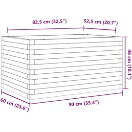 vidaXL Pflanzkübel 90 x 60 x 46 cm Weiß