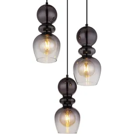 GLOBO Rund 3-flg. E27 schwarz matt